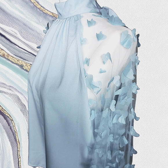 NWOT Butterfly flutter blouse - Picture 1 of 5